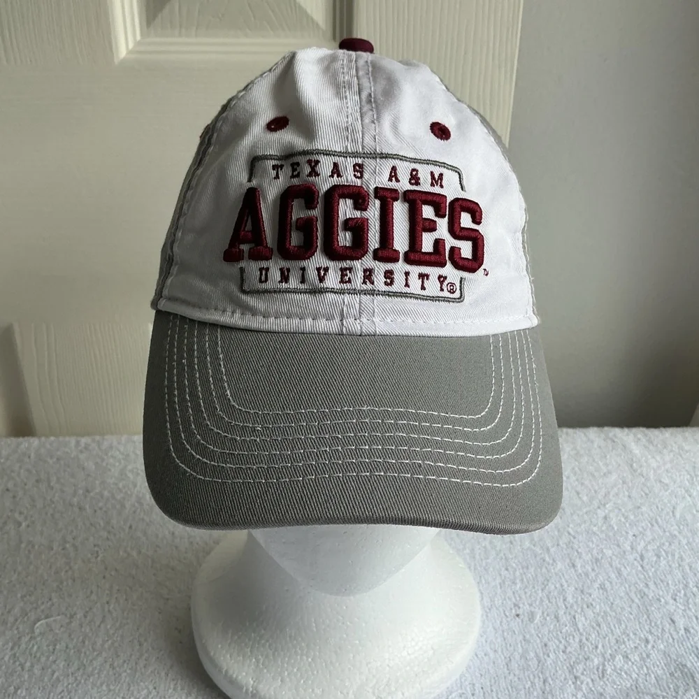 C.C White and Gray Texas A&M Aggies Hat